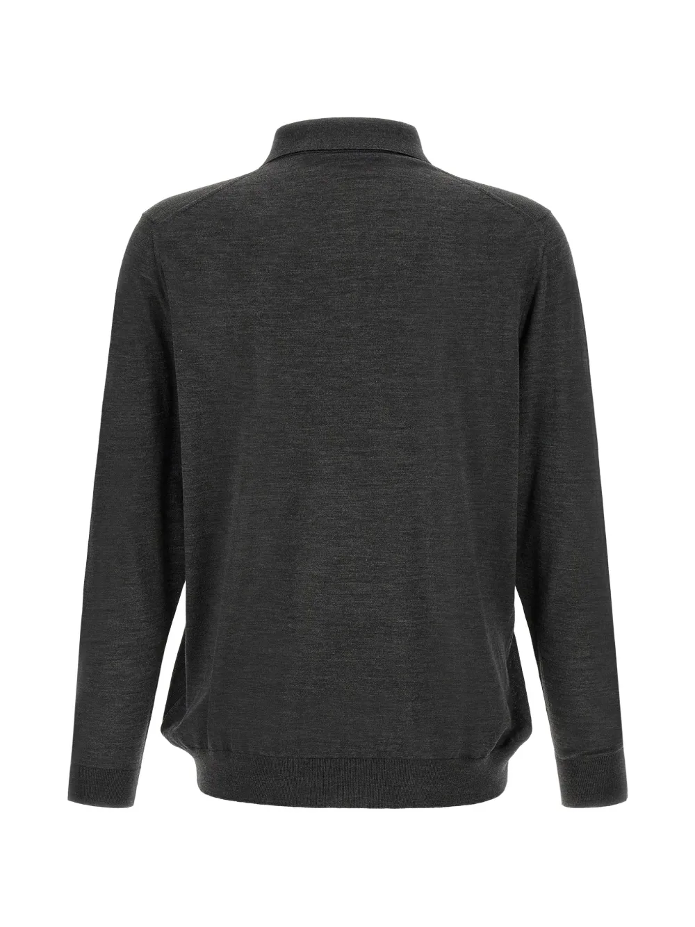Kiton Wollen poloshirt met halve rits Grijs