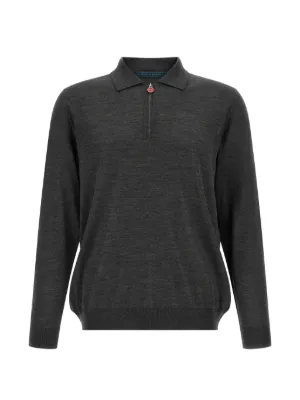 Brioni クォータージップ ポロシャツ | グレー | FARFETCH JP