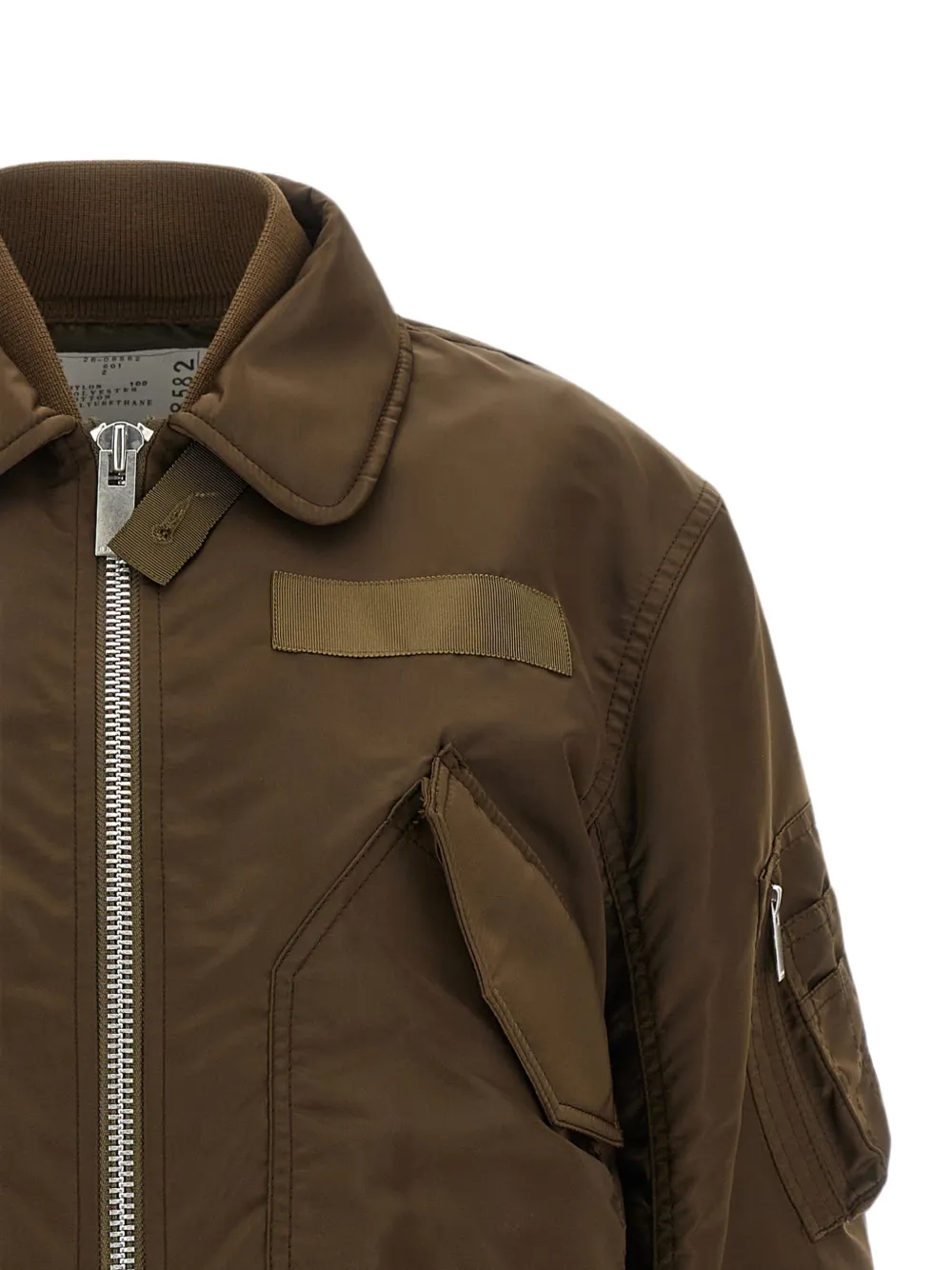sacai layered zip-up jacket Bruin