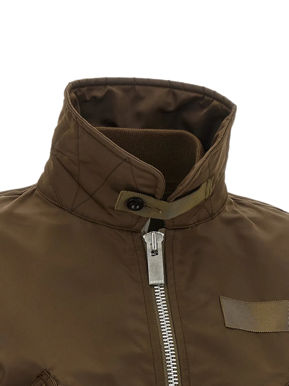 sacai layered zip-up jacket Bruin