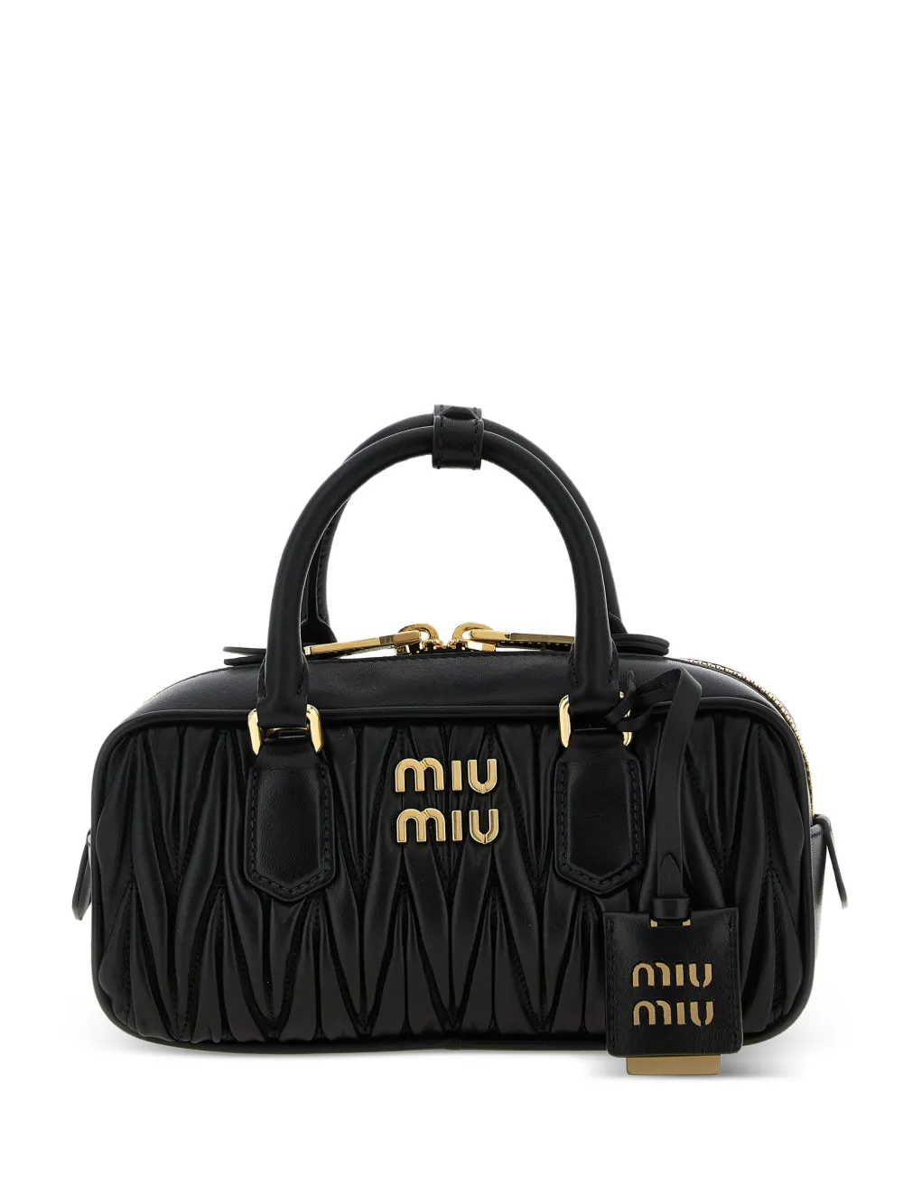 Miu Miu Arcadie Matelassé nappa leather bag - Nero