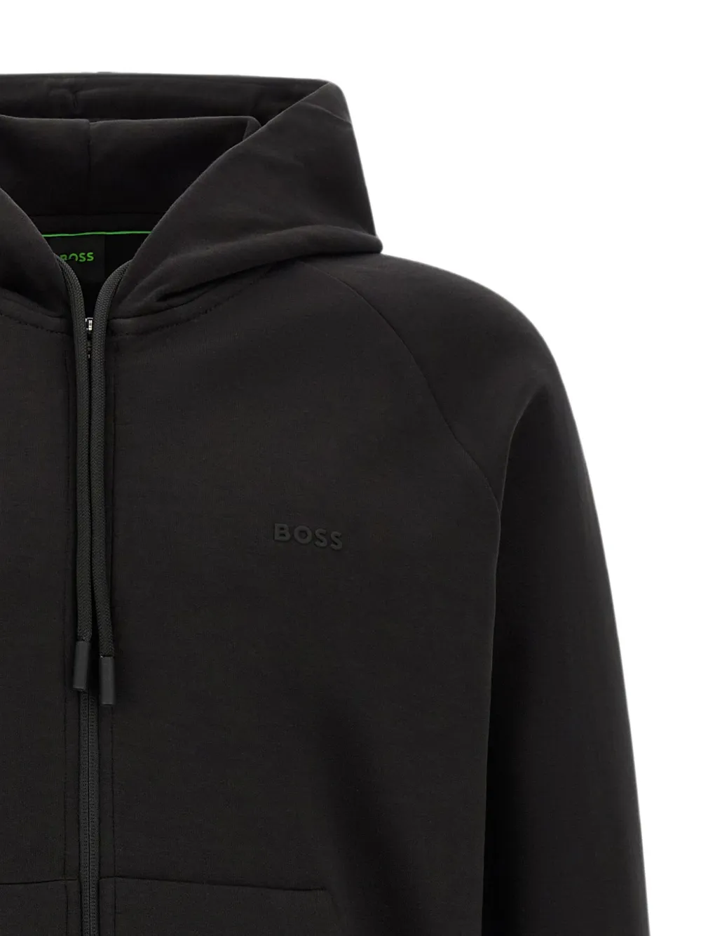 BOSS Hoodie met rits Blauw