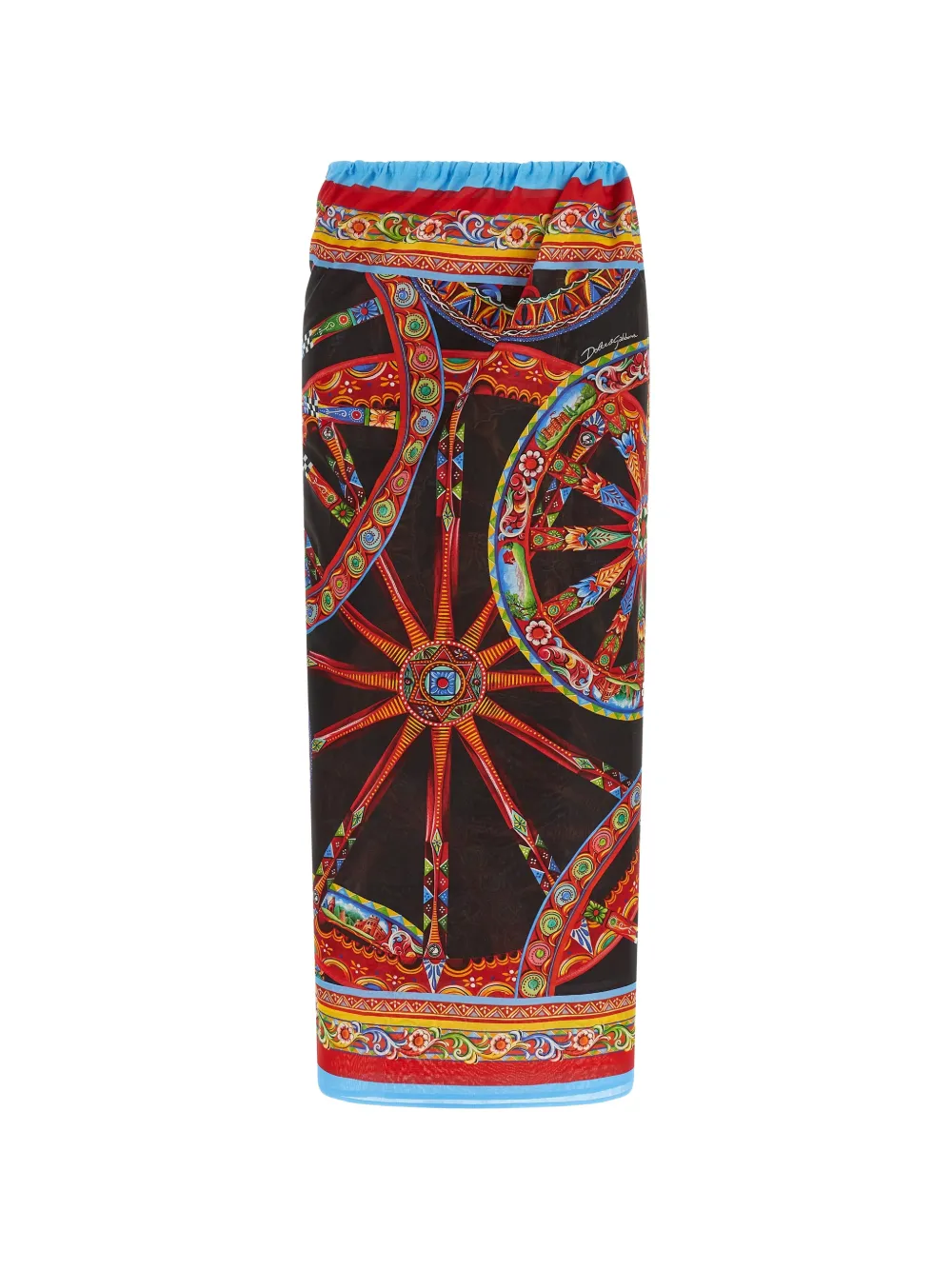 Dolce & Gabbana Carretto-print cover-up - Schwarz