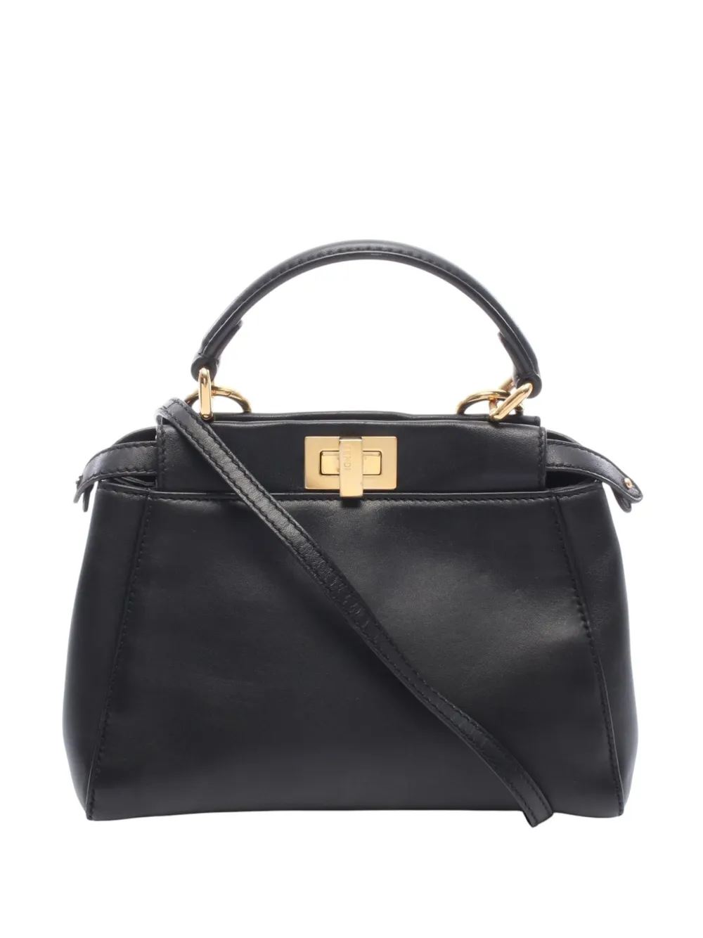 Fendi Pre-Owned 2010-2026 Mini Peekaboo Iconic satchel - Black