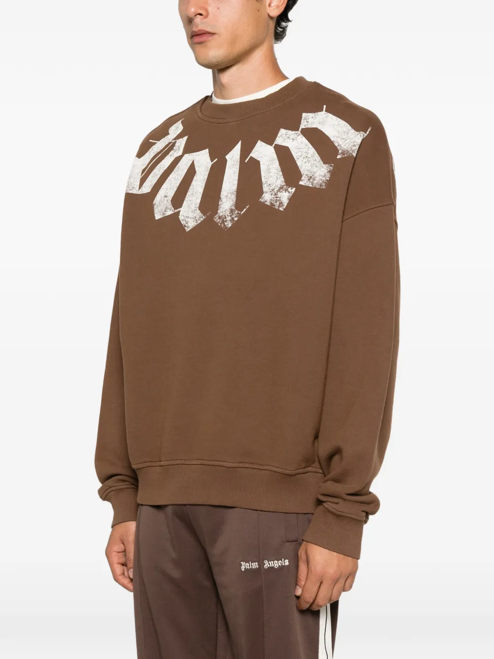 Palm Angels Big Neck Logo printed sweatshirt Bruin