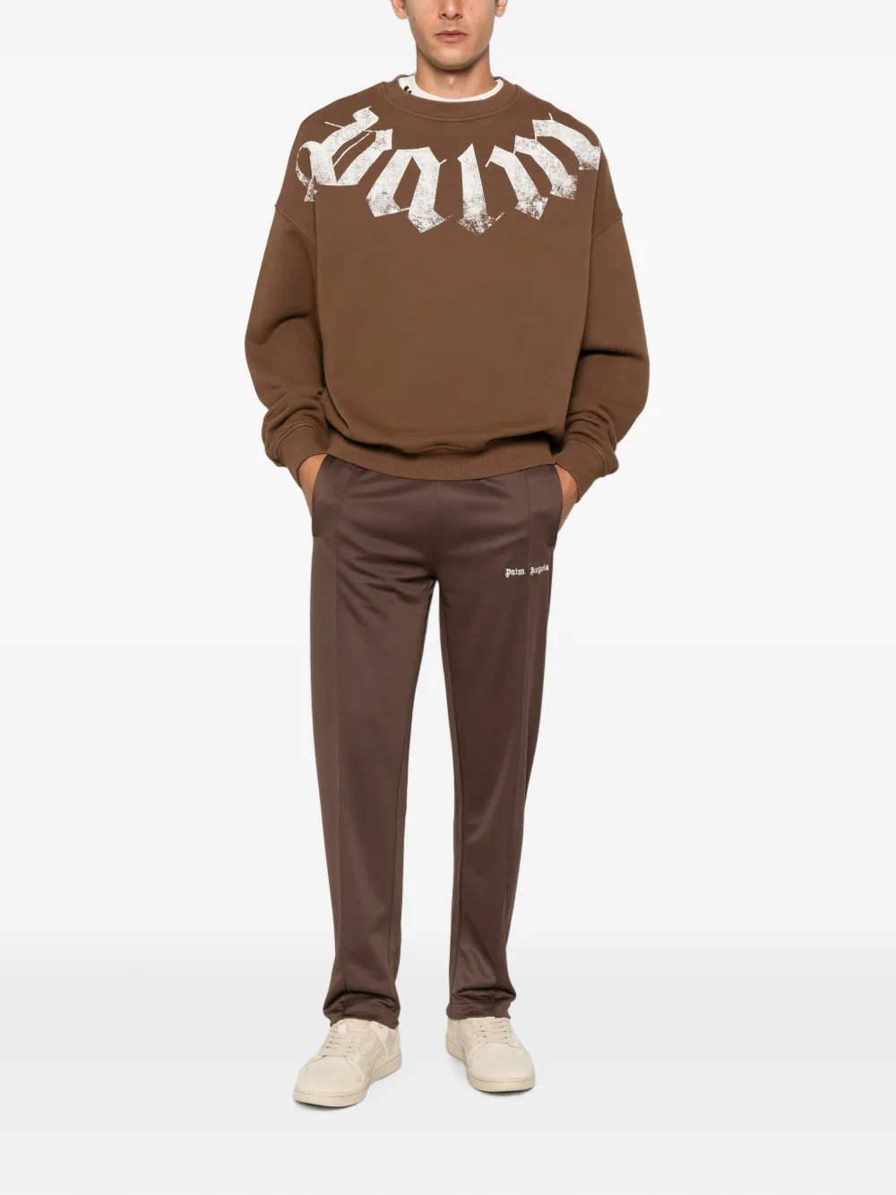 Palm Angels Big Neck Logo printed sweatshirt Bruin