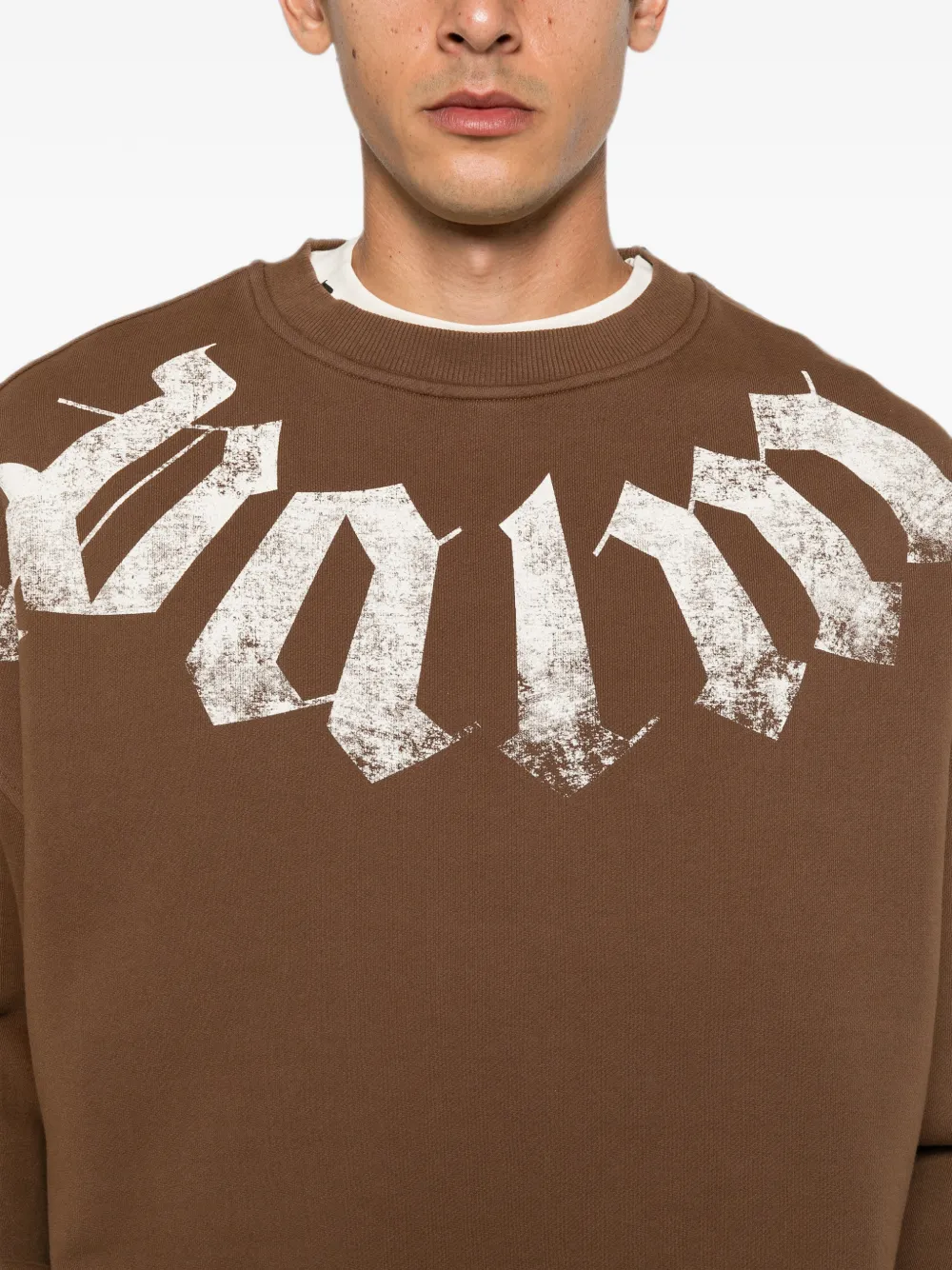 Palm Angels Big Neck Logo printed sweatshirt Bruin