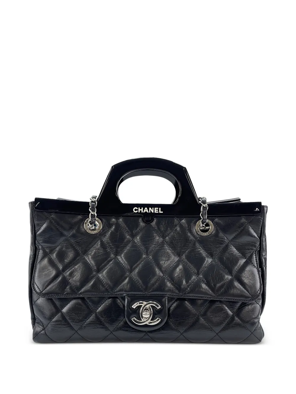 CHANEL Pre-Owned quilted CC turn-lock tote bag - Nero