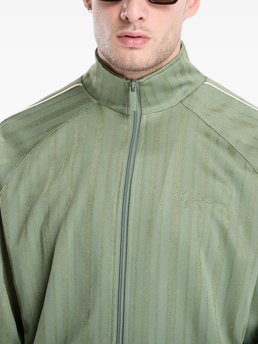 karl kani Signature Shadow jack met zijstreep Groen