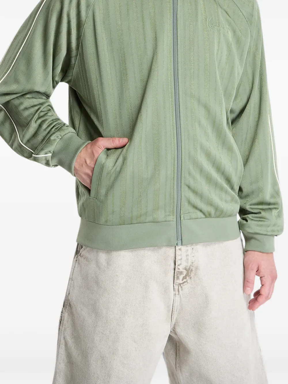 karl kani Signature Shadow jack met zijstreep Groen