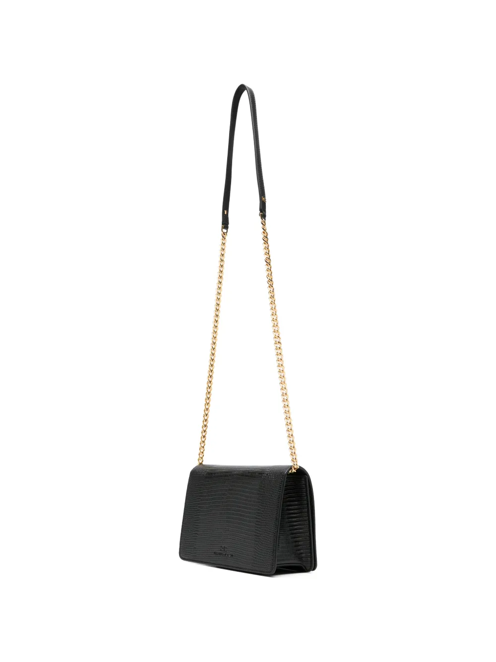 Elisabetta Franchi Schoudertas met groumette ketting Zwart