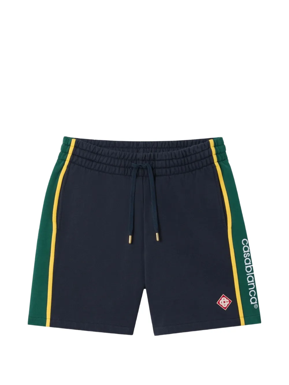 Casablanca navy & green panelled sweatshorts - Blau