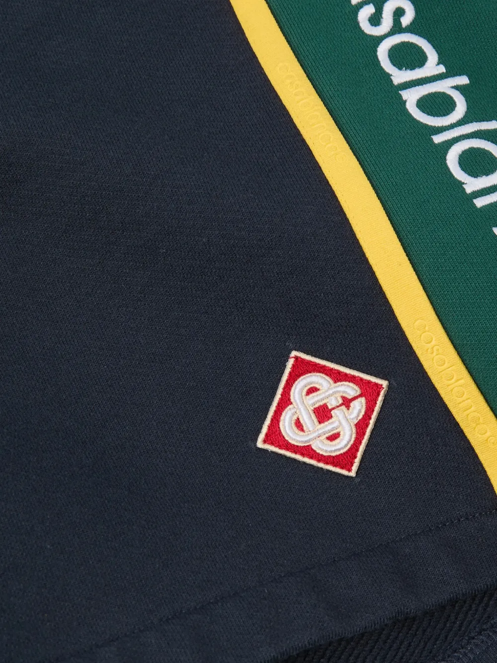 Casablanca Sweater met marineblauwe en groene vlakken