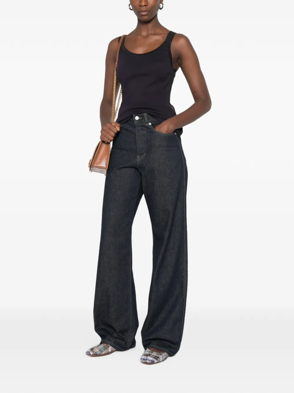 Elisabetta Franchi Ribgebreide tanktop Blauw