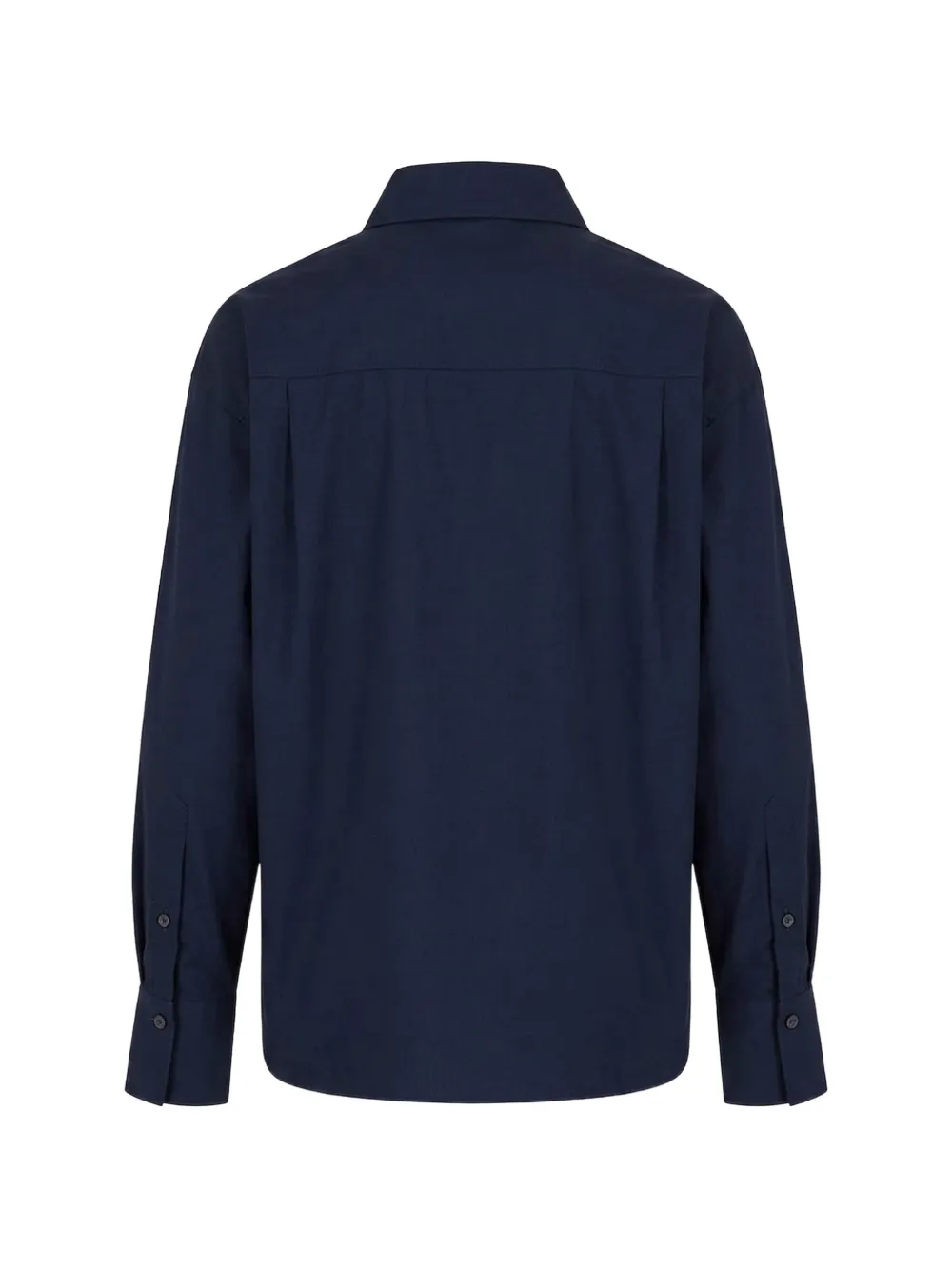 Closed chest-pocket button-up shirt Blauw
