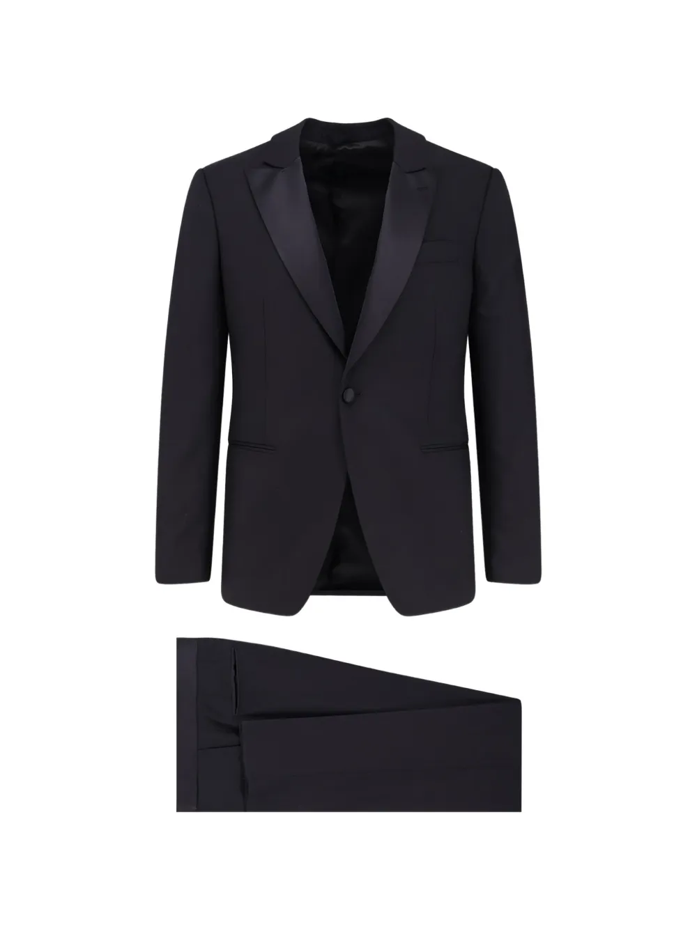 Lardini Soiree satin-lapel tuxedo - Nero