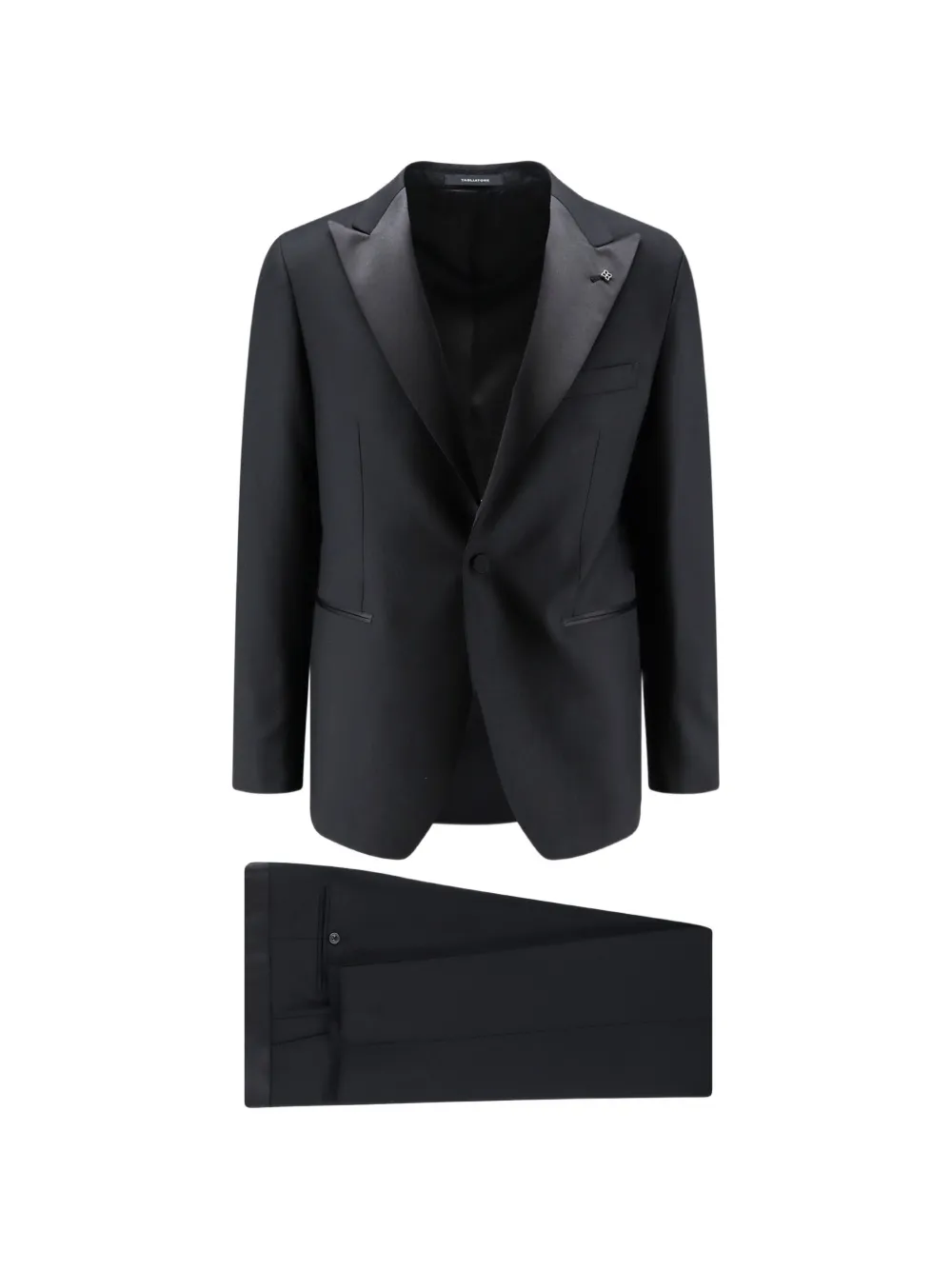 Tagliatore satin-lapel virgin-wool tuxedo - Nero