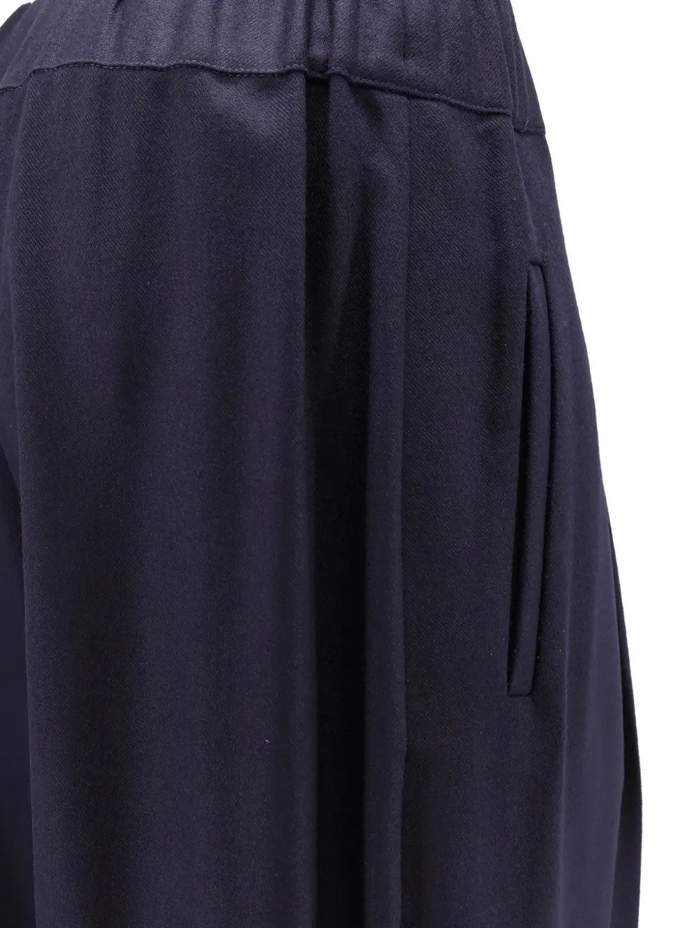 Semicouture pleated straight-leg trousers Blauw