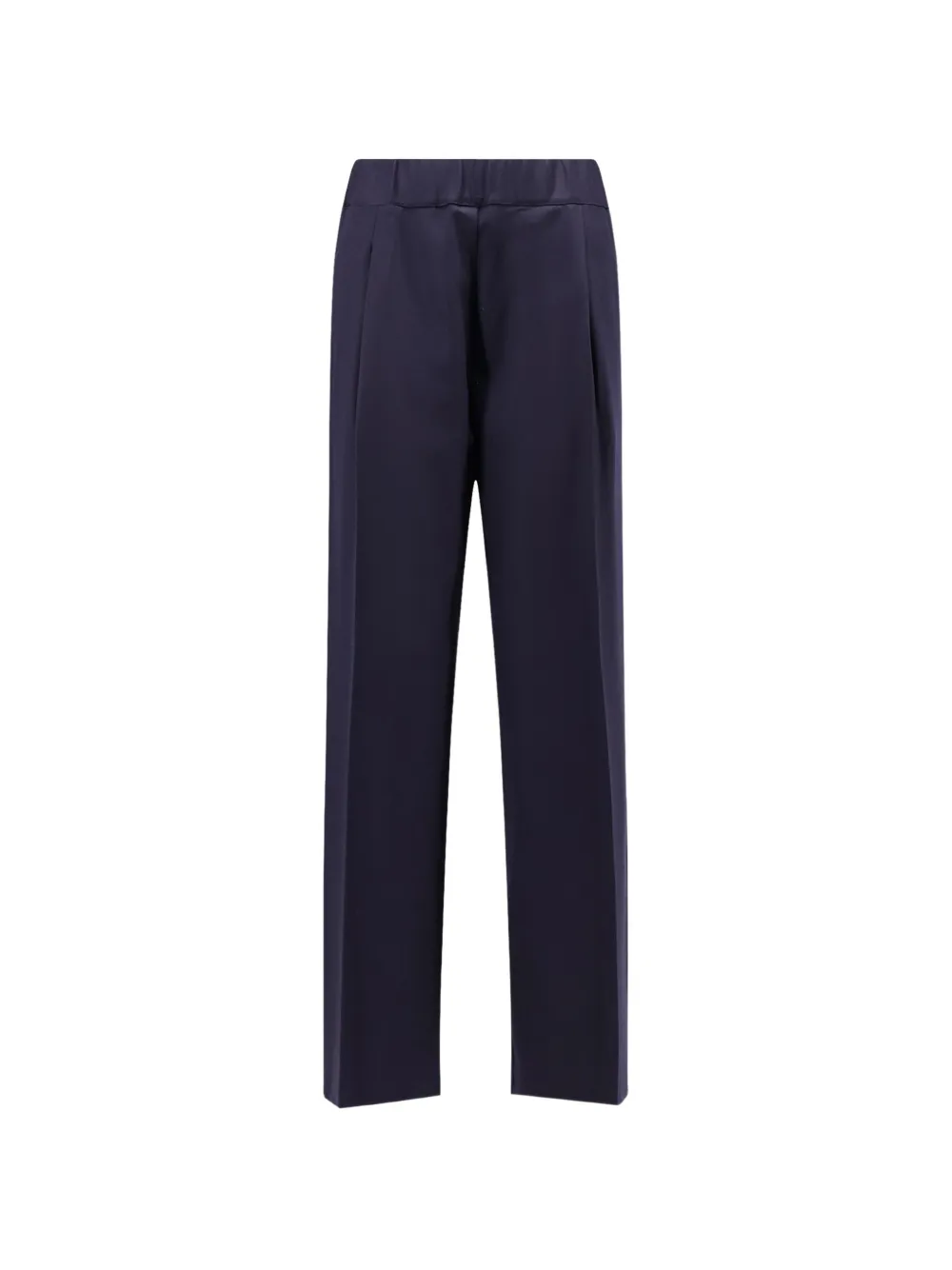 Semicouture pleated straight-leg trousers Blauw