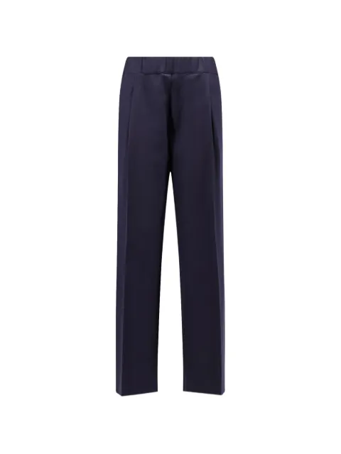Semicouture pleated straight-leg trousers