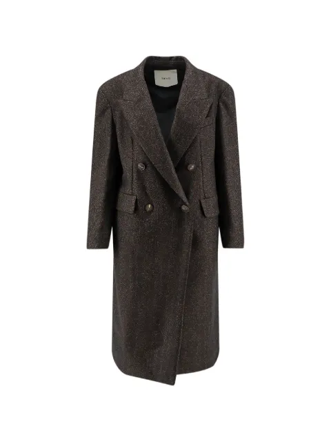Hevo double-breasted herringbone coat