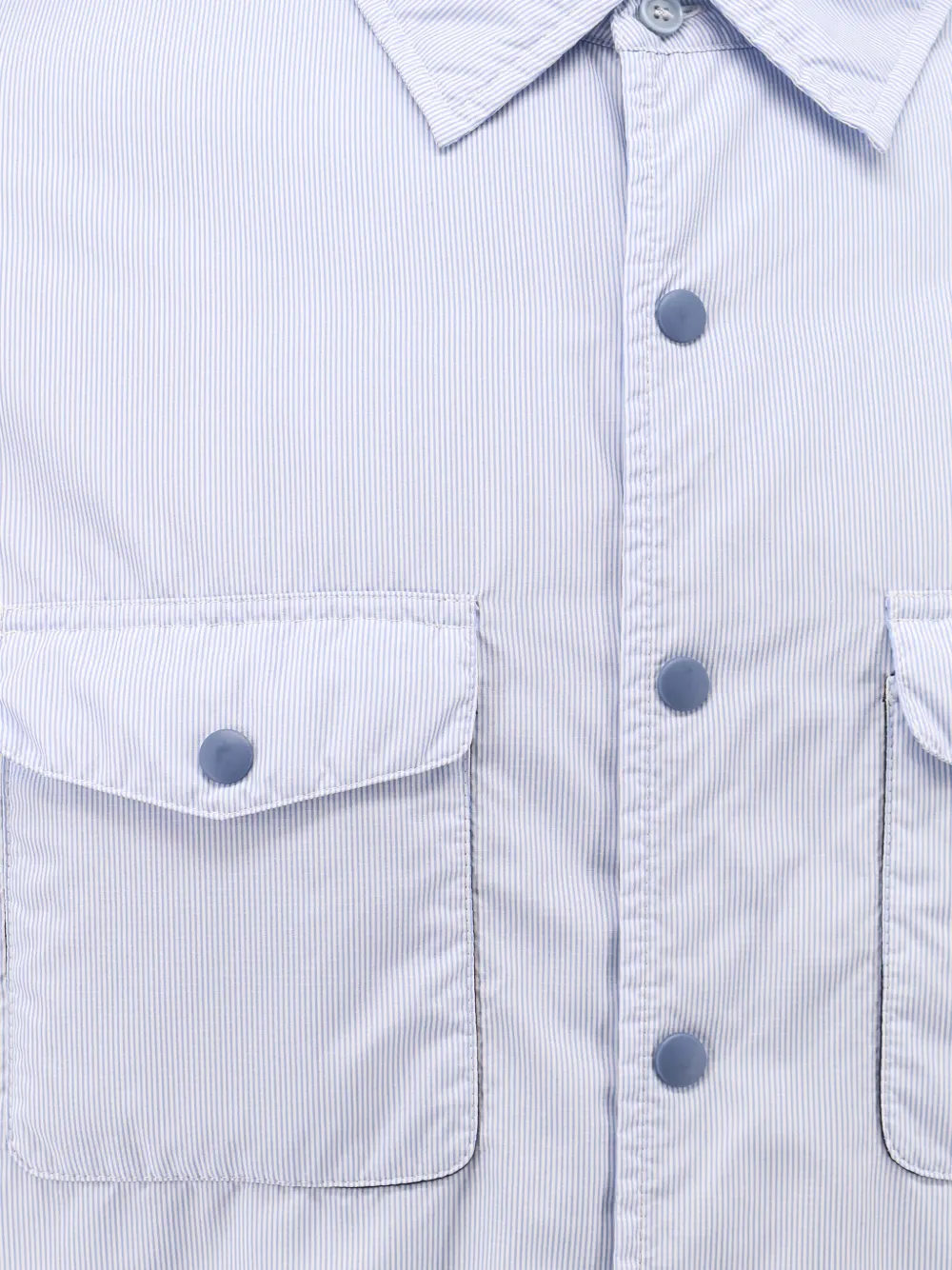 ASPESI vertical-stripe chest-pockets shirt Blauw