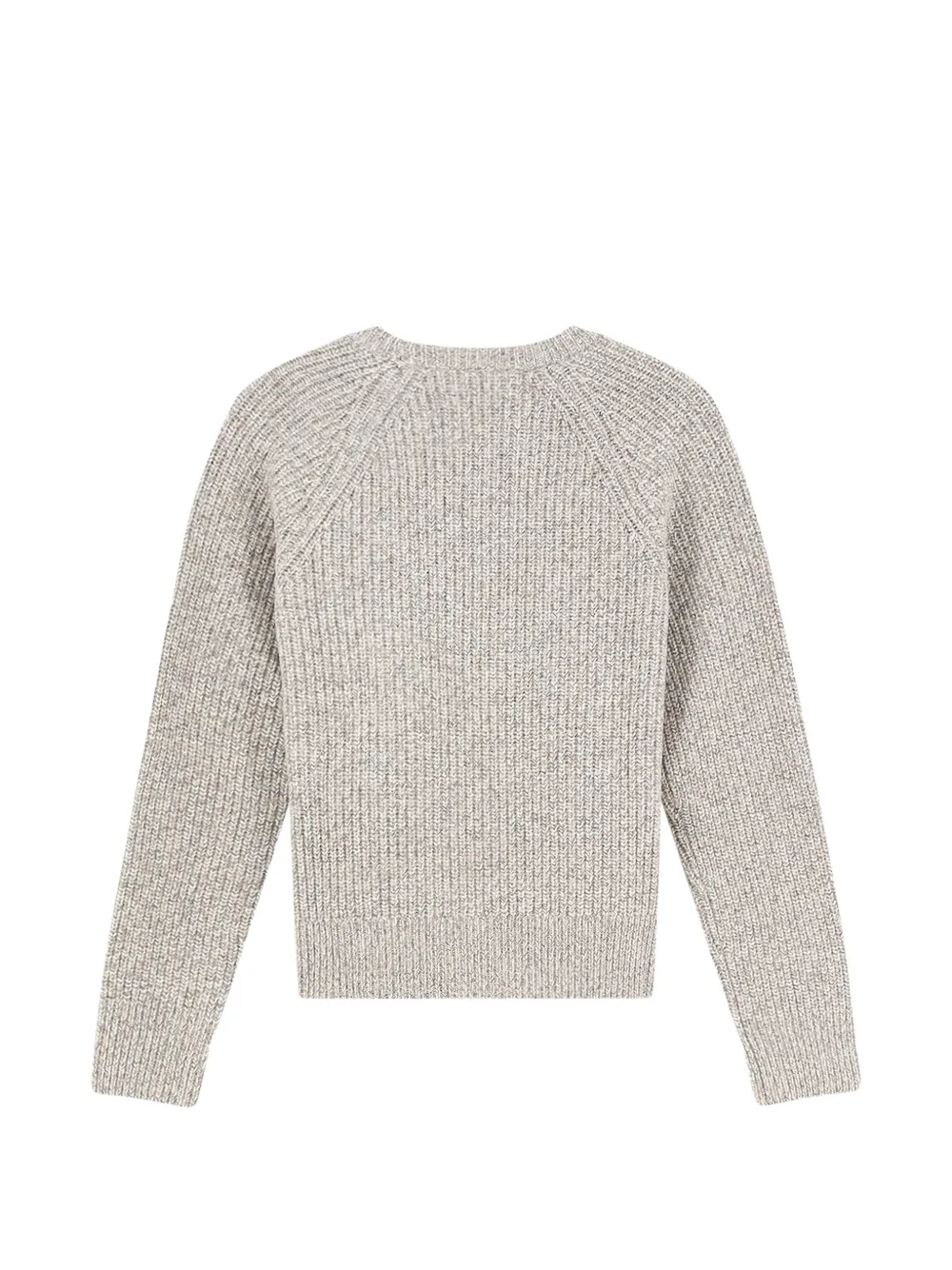ASPESI Geribbelde trui met raglan mouwen Grijs