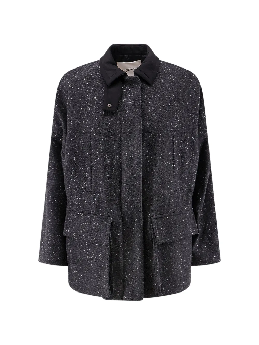 Hevo Castel Del Monte flecked button-cuff coat - Grey