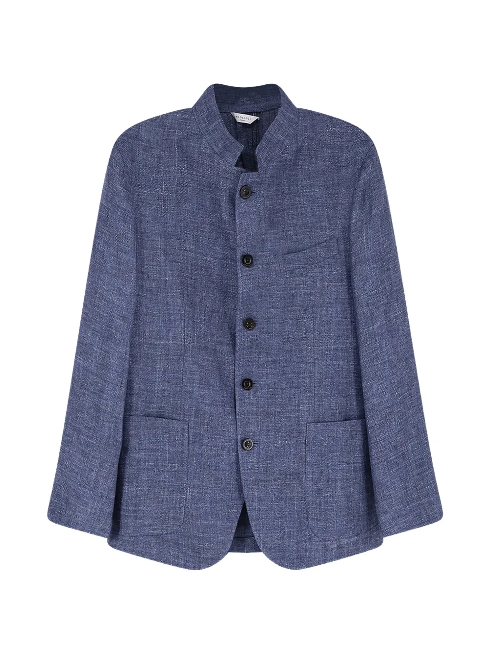 Boglioli mandarin-collar button-up jacket - Blu