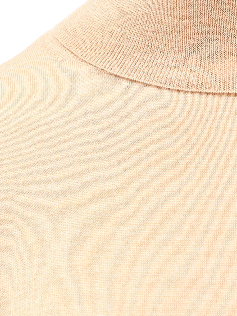 ASPESI roll-neck long-sleeve fine-knit top Beige