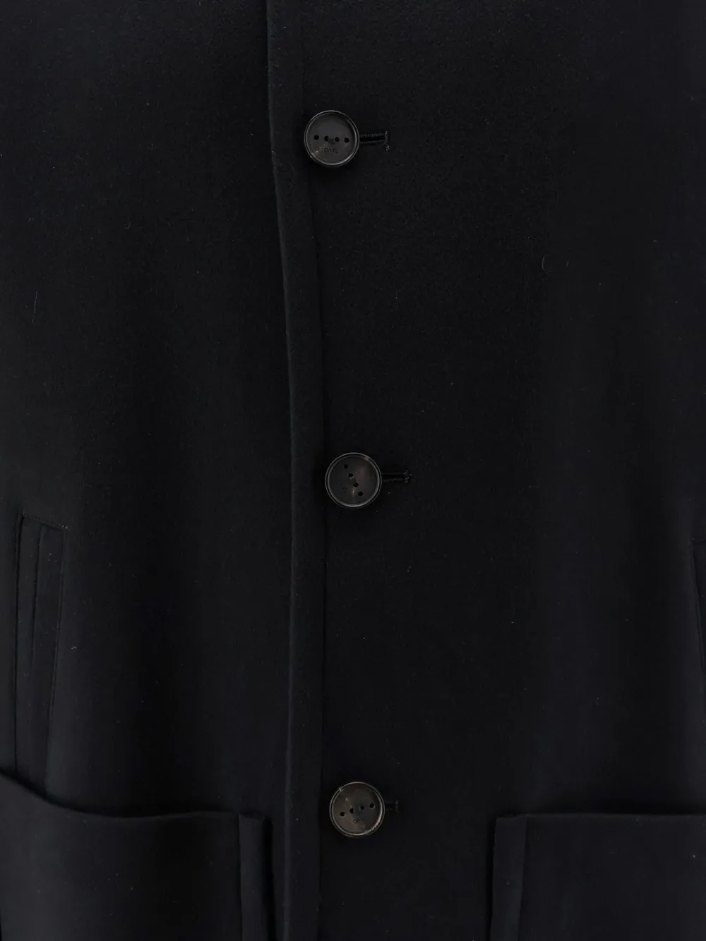 Hevo Button-up jas met hoge hals Zwart