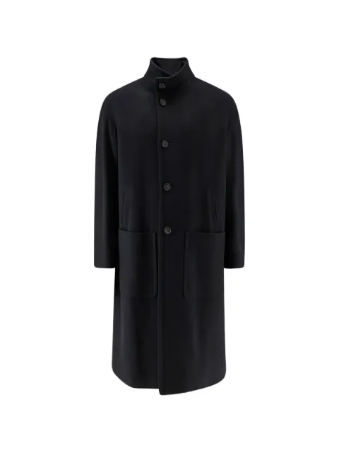 Hevo high-neck button-up coat