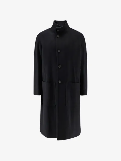 Hevo high-neck button-up coat