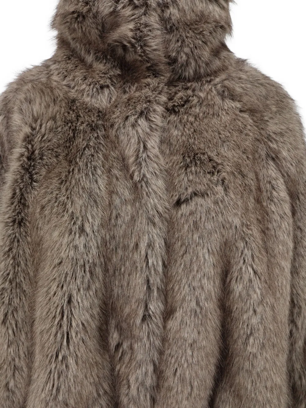 Alysi faux-fur funnel-neck jacket Beige
