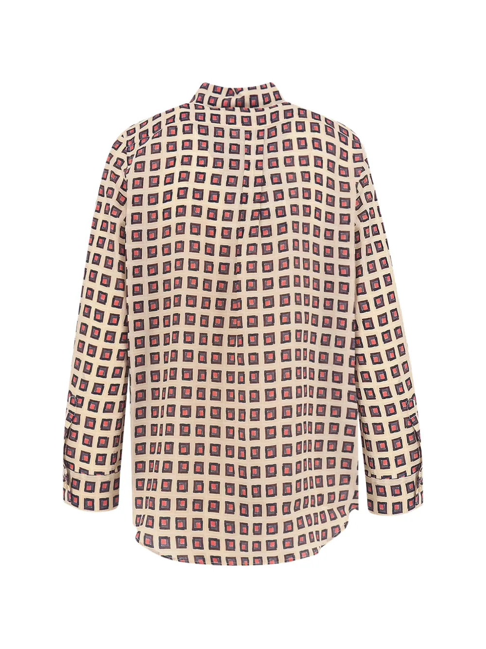 ASPESI geometric-print shirt Beige