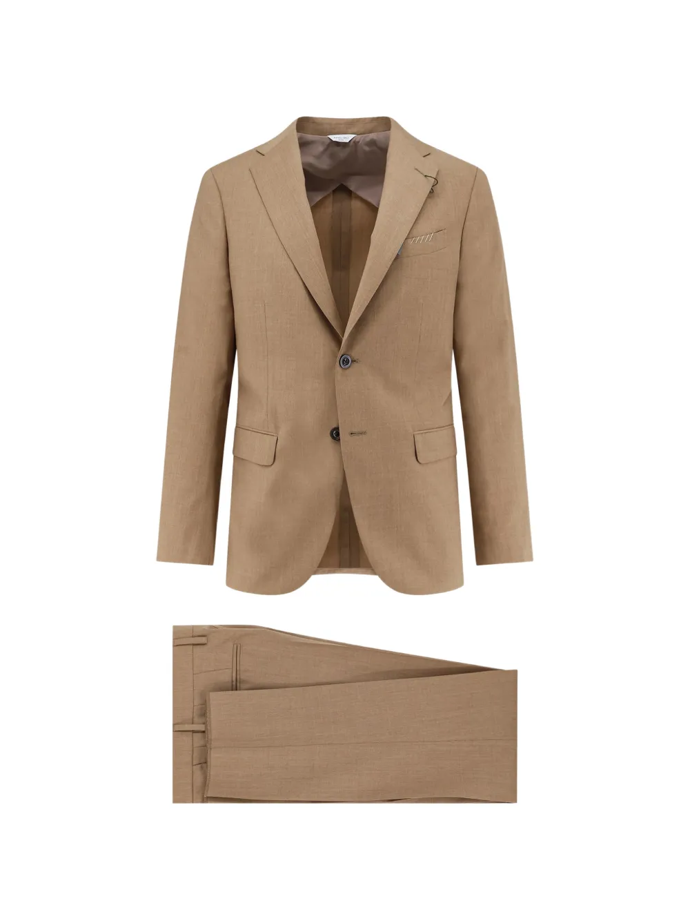 Boglioli Single-breasted Wool Suit In Brown