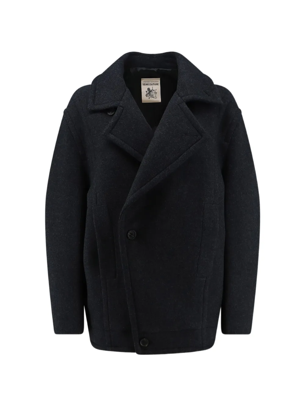 Semicouture wide-lapel coat - Grigio