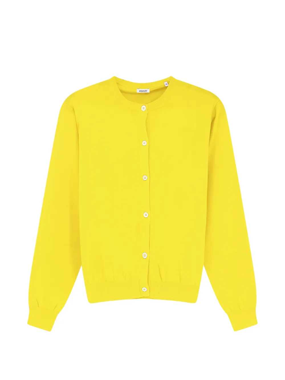 ASPESI button-up ribbed-trim cardigan - Gelb