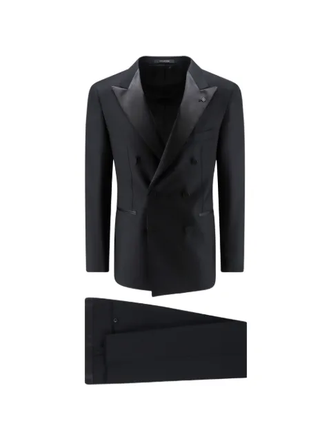 Tagliatore double-breasted wool tuxedo blazer