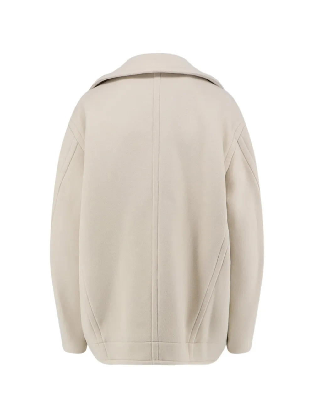 Semicouture Jas met gekerfde revers Beige