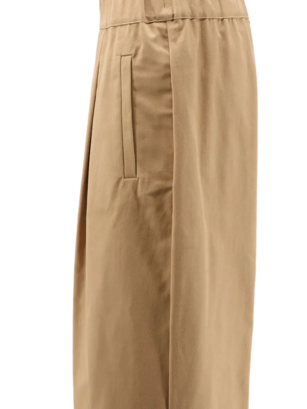 Semicouture Broek met elastische taille Beige