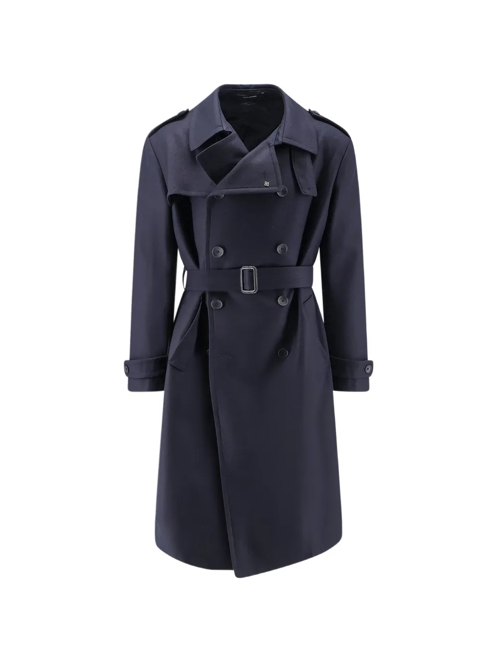 Tagliatore double-breasted belted trench coat - Blau