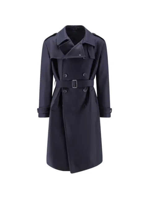 Tagliatore double-breasted belted trench coat