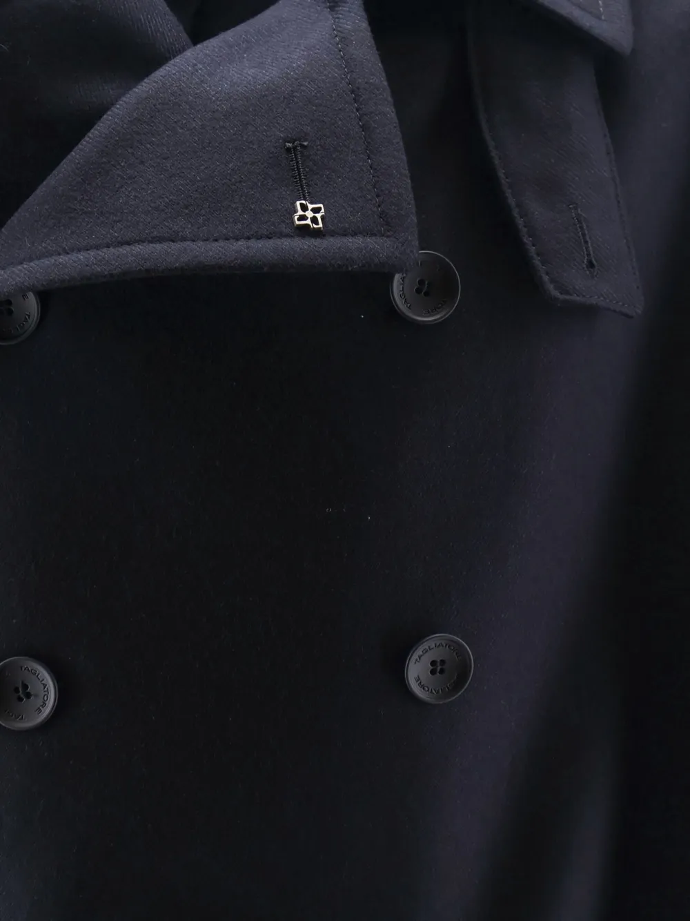 Tagliatore Trenchcoat met dubbele rij knopen en ceintuur Blauw