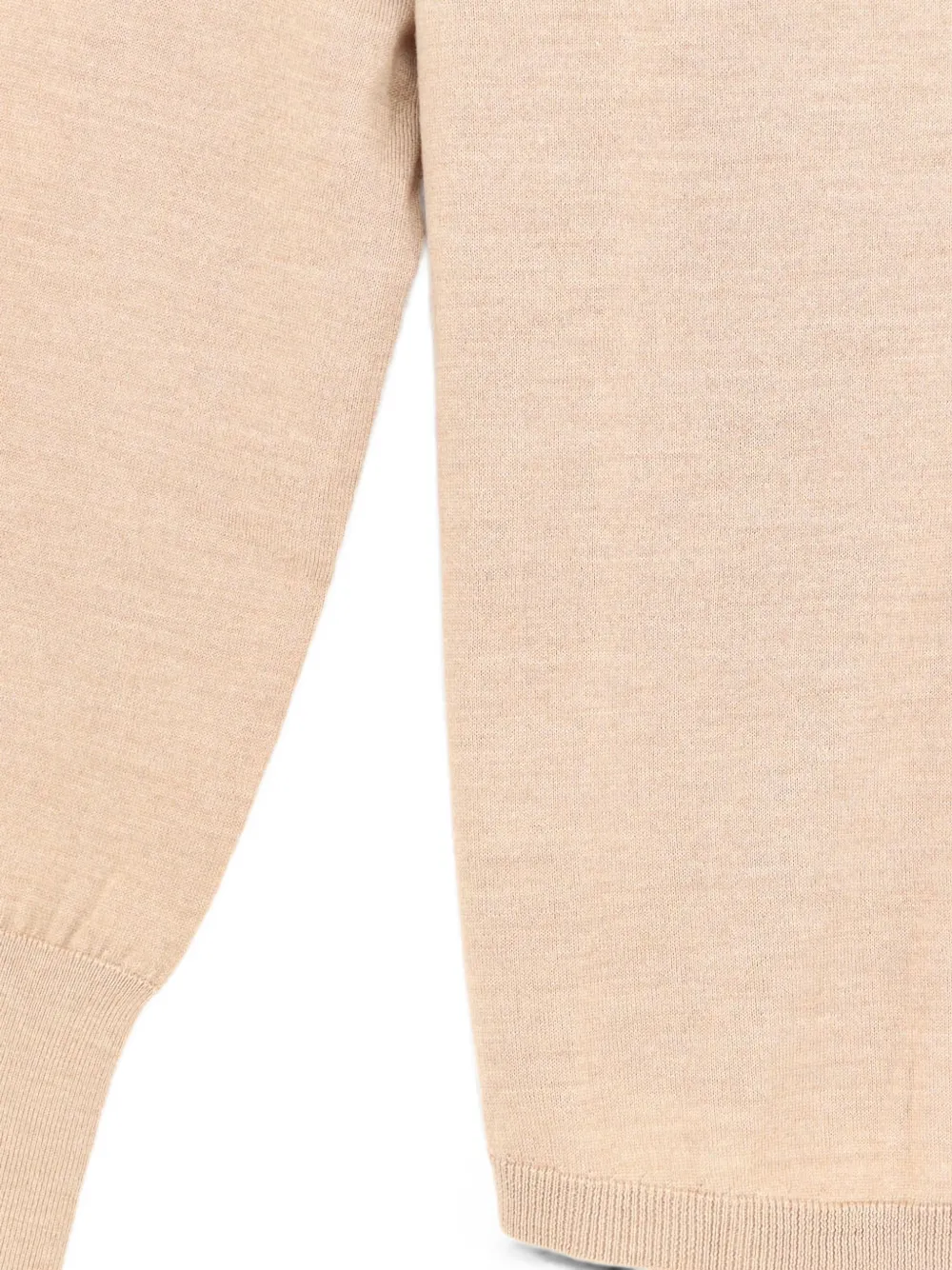 ASPESI Fijngebreide top met verlaagde schouders en V-hals Beige