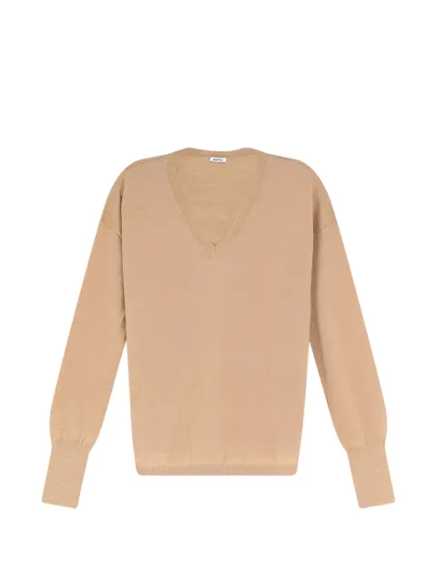 ASPESI V-neck dropped-shoulder fine-knit top