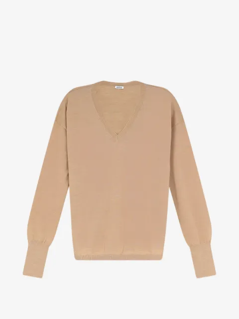 ASPESI V-neck dropped-shoulder fine-knit top