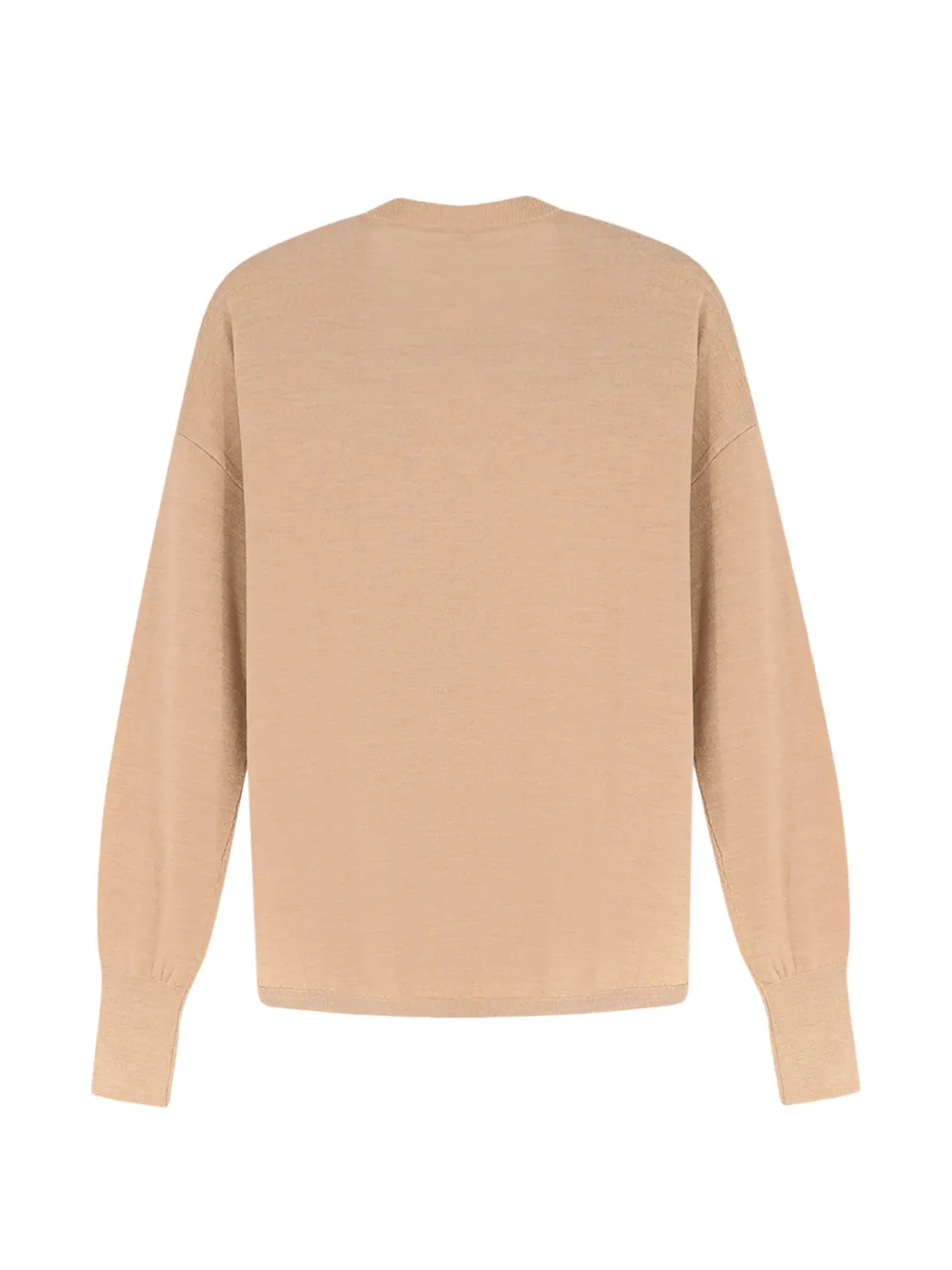 ASPESI Fijngebreide top met verlaagde schouders en V-hals Beige