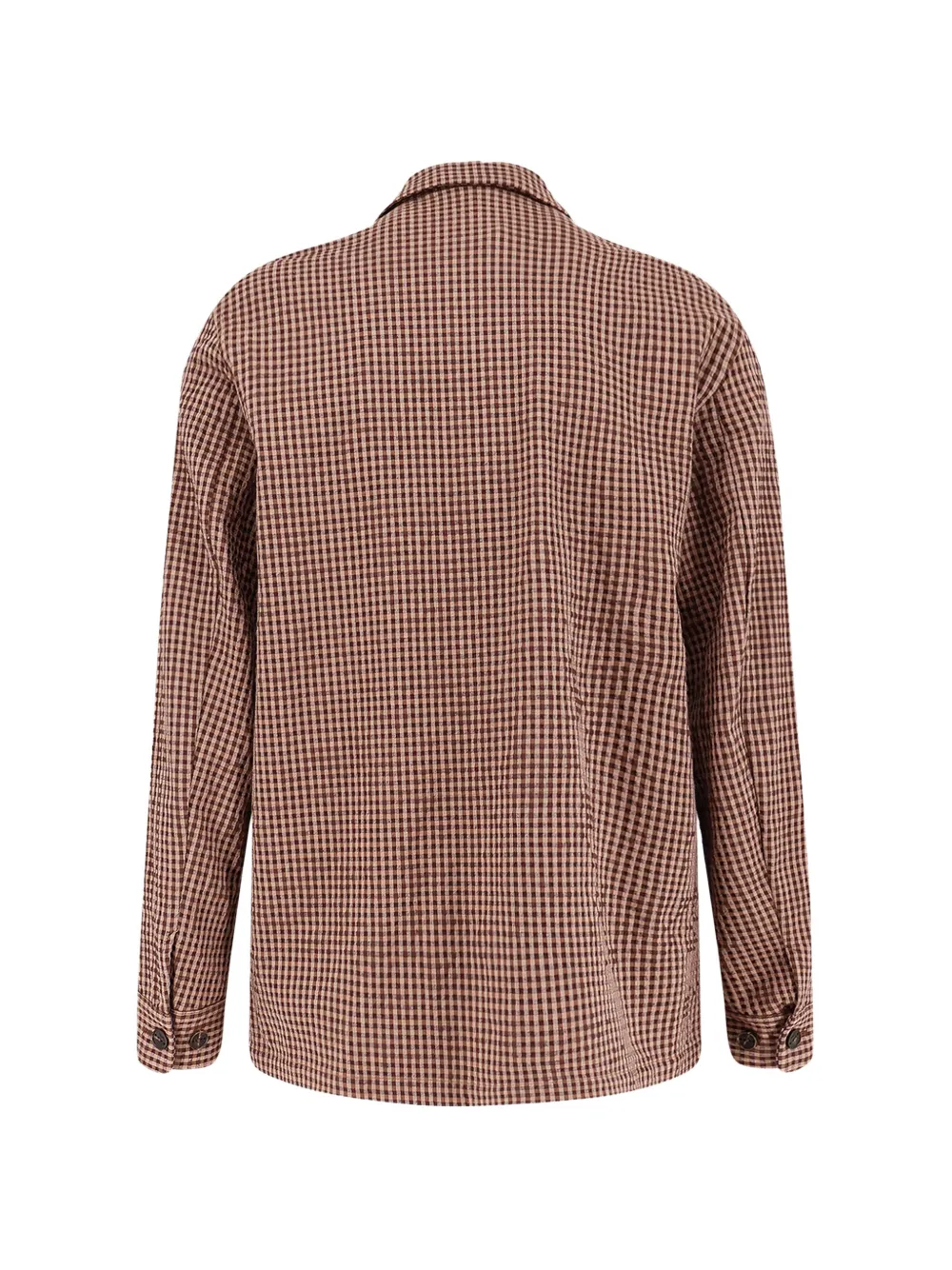 Hevo Bari Check-pattern Shirt In Brown