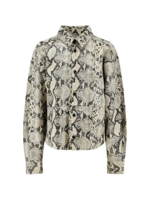 Alysi snakeskin-effect button-down shirt